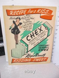 CHEX 1950s cinnamon 24 pack candy box full store display sign chlorophyll Phila