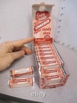 CHEX 1950s cinnamon 24 pack candy box full store display sign chlorophyll Phila