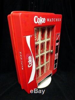 COCA COLA COKE 2 SIDED STORE WATCH DISPLAY (VINTAGE) Spinner (HOLDS 20)