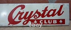 CRYSTAL CLUB Club Soda Ginger Ale Old Door Push Store Display Rack Ad Sign