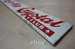 CRYSTAL CLUB Club Soda Ginger Ale Old Door Push Store Display Rack Ad Sign