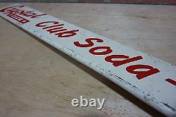 CRYSTAL CLUB Club Soda Ginger Ale Old Door Push Store Display Rack Ad Sign