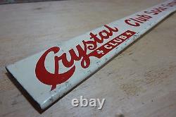 CRYSTAL CLUB Club Soda Ginger Ale Old Door Push Store Display Rack Ad Sign