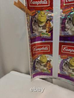 Campbell Soup Advertising Retail Store Display Sign Shrek Foil Dream Works Rare