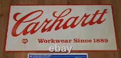 Carhartt Workwear Since 1889 Tin Advertising Sign Embossed 24 X 12