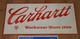 Carhartt Workwear Since 1889 Tin Advertising Sign Embossed 24 X 12