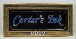 Carter's Ink Store Display Advertising Sign Wooden Frame General Store Ad