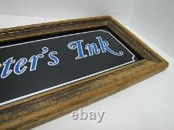 Carter's Ink Store Display Advertising Sign Wooden Frame General Store Ad