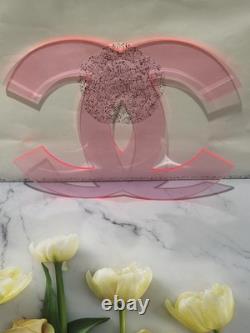 Chanel Logo Baby Pink Store Display Coco Mark Logo Rare