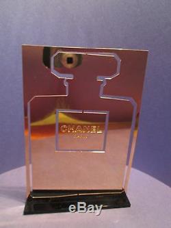 Chanel No 5 Paris Perfume Bottle Store Display Gold Metal Cut-Out VERY RARE