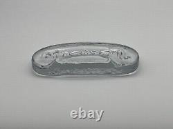 Clear Fostoria Glass Store Advertising Display Counter Sign