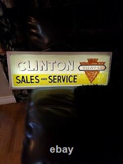 Clinton Oklahoma Advertising Light Display/sign Original