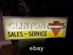 Clinton Oklahoma Advertising Light Display/sign Original