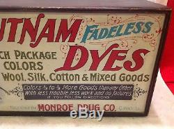 Country Store Putnam Dyes Cabinet Display Tin Sign
