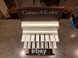 Crabtree & Evelyn Large Wood & Metal Store Display Advertising Sign Stand Lotion