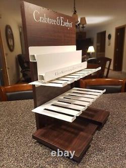 Crabtree & Evelyn Large Wood & Metal Store Display Advertising Sign Stand Lotion