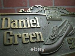 DANIEL GREEN COMFY SLIPPERS Old Store Display Advertising Sign HIGHTON BRONZE NY