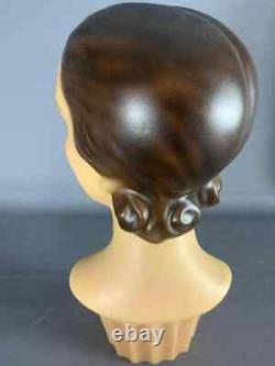 DECO EYES Mannequin Head Bust Vintage 20s 1940's Style Store Hat Display Wow