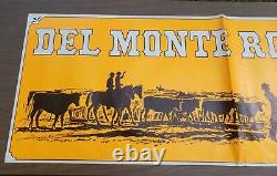 DEL MONTE ROUND UP Chuck Wagon Cowboy Western Store Display Poster Sign c1971