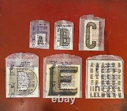 DURO Decal Co Sign Maker Letter & Number Decals Red Metal Vintage Store Display