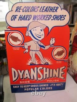 DYANSHINE 1940s WWII Army soldier shoe polish standee store display sign
