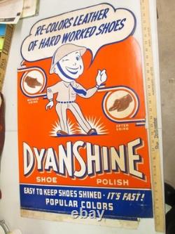DYANSHINE 1940s WWII Army soldier shoe polish standee store display sign