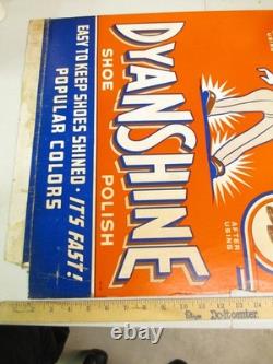 DYANSHINE 1940s WWII Army soldier shoe polish standee store display sign