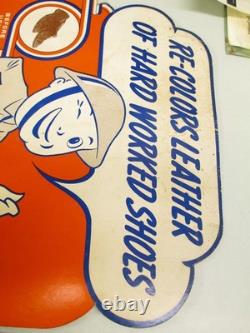 DYANSHINE 1940s WWII Army soldier shoe polish standee store display sign