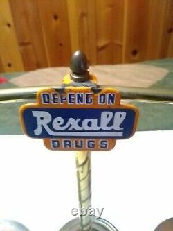 Depend on Rexall Drugs Store Advertising Brass Counter Top Scale Display 14