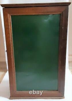 Diamond Dyes Display Cabinet Antique Wood & Tin Litho Of Children With Balloon