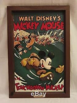 Disney Mickey Mouse touchdown American football wall sign store display 3D
