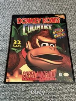 Donkey Kong Country Store Display Sign Promo Super Nintendo RARE 1994 Licensed