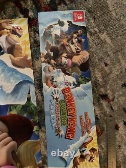 Donkey Kong Nintendo Switch store display promo signs