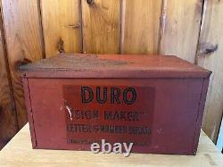 Duro Sign Maker Decals And Box Original Store Display Box. Cool