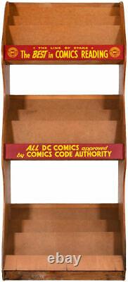 EXTREMELY RARE DC COMIC BOOK STAND Advertising News Stand Display Rack Sign