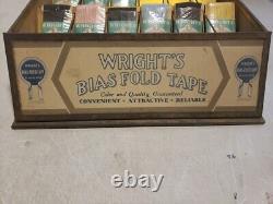 Early 1900's Country Store Advertising Countertop Display Wright's Bias Tape