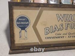 Early 1900's Country Store Advertising Countertop Display Wright's Bias Tape