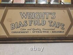 Early 1900's Country Store Advertising Countertop Display Wright's Bias Tape