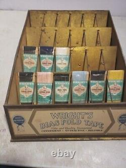 Early 1900's Country Store Advertising Countertop Display Wright's Bias Tape