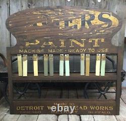 Early 1900's ROGERS PAINT General Store Paint Samples Display Advertising Sign