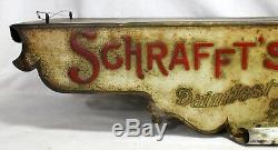 Early SCHRAFFT'S CHOCOLATES Hanging Shelf Sign DAINTY SWEETS General Store