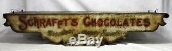 Early SCHRAFFT'S CHOCOLATES Hanging Shelf Sign DAINTY SWEETS General Store