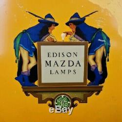 Edison Mazda Lamps Store Advertising Display Maxfield Parish Neon Sign Very Rare