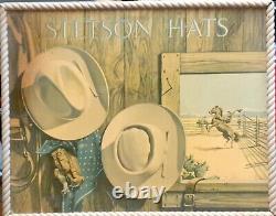 Extremely Rare! Antique Stetson Hats Store Display Vintage Clothing Sign