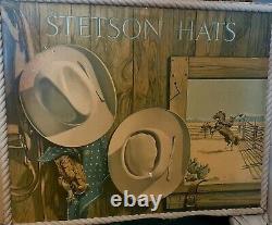 Extremely Rare! Antique Stetson Hats Store Display Vintage Clothing Sign