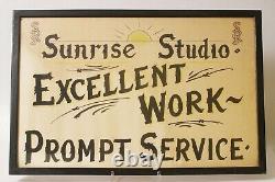 F97566 LONG ISLAND NY 1930s/40s Sunrise Studio Photography 12x18 Sign