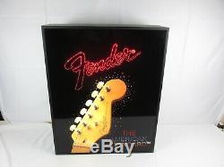 FENDER GUITAR Fiber Optic Light Dealer Display Sign Advertising Store RARE FIND