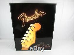 FENDER GUITAR Fiber Optic Light Dealer Display Sign Advertising Store RARE FIND