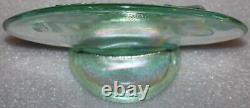 FENTON Authentic Handmade Dealer Counter Display Sign Iridescent Green Glass