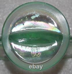 FENTON Authentic Handmade Dealer Counter Display Sign Iridescent Green Glass